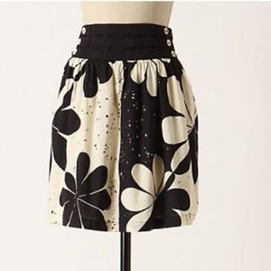 Anthropologie chalk & charcoal skirt